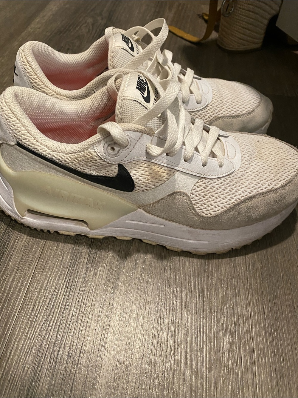 Nike White and Light Gray Mesh Athletic Sneakers - Picture 2 of 4